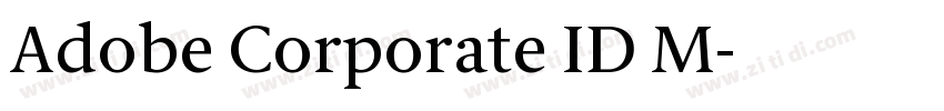 Adobe Corporate ID M字体转换